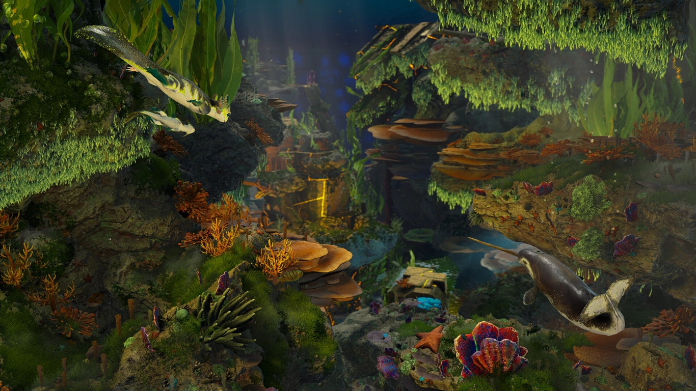 Atmosphere and sound in ARK: Aquatica — bioluminescence, particles, and the silence of the deep