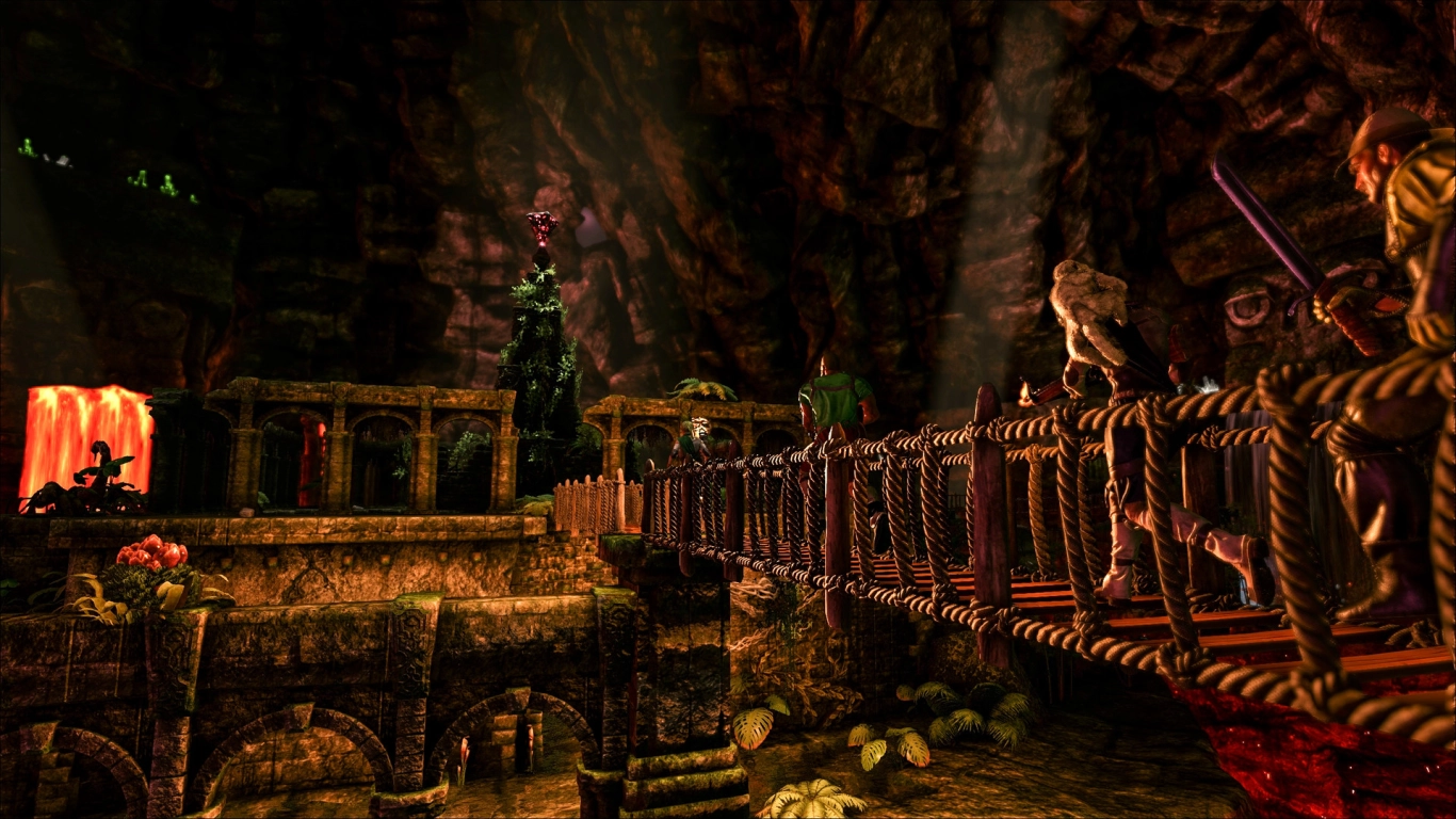 ARK Ragnarok Dragon Arena boss fight with Dragon and Manticore