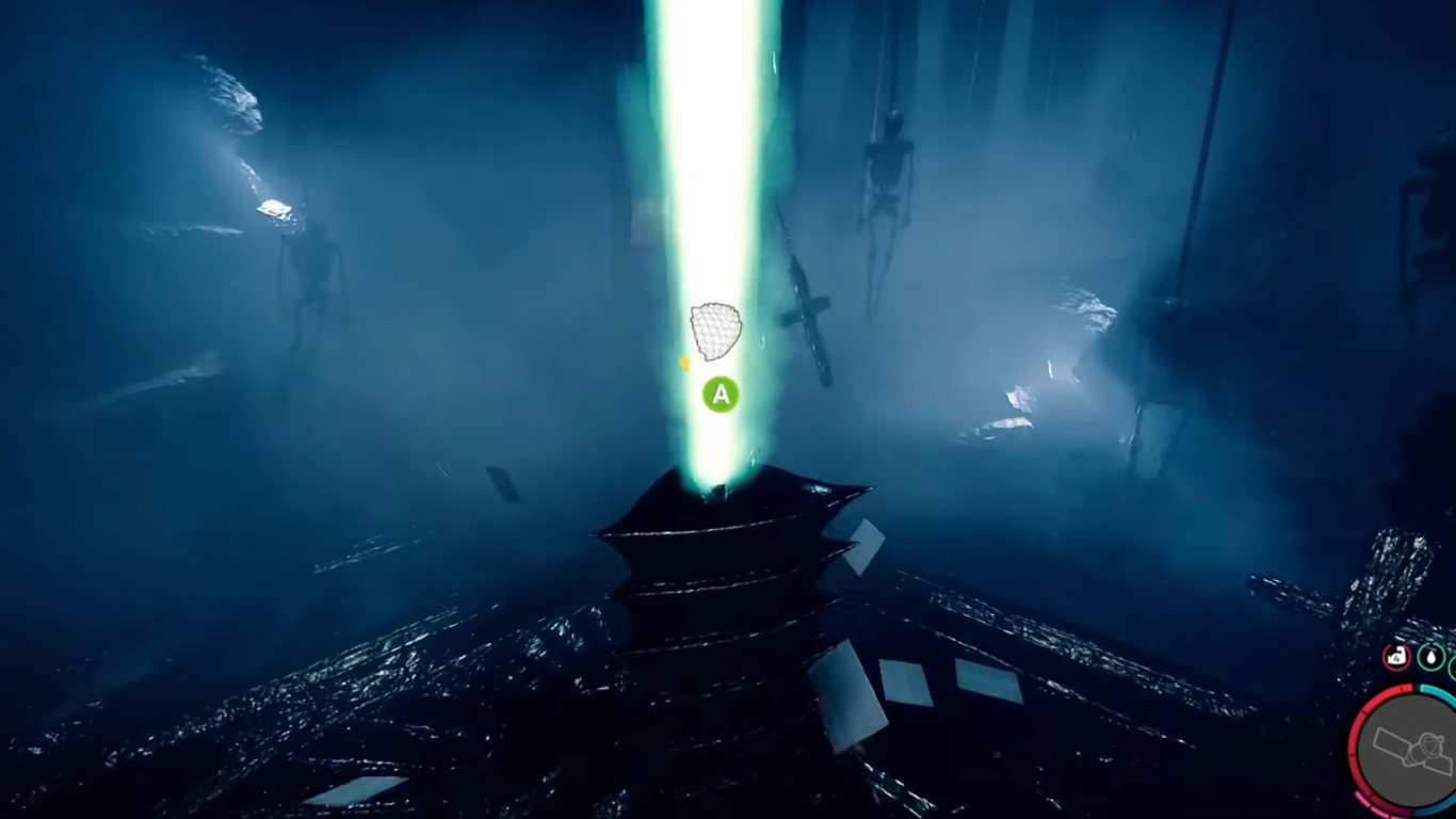 Beams of light show the way to the final artifact in Sons of the Forest after the finale