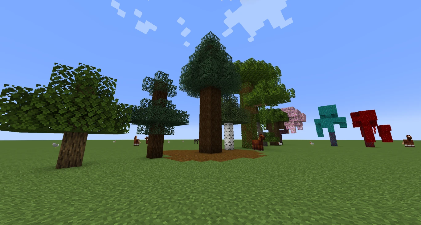 Minecraft Automatic Tree Farm Wood Types