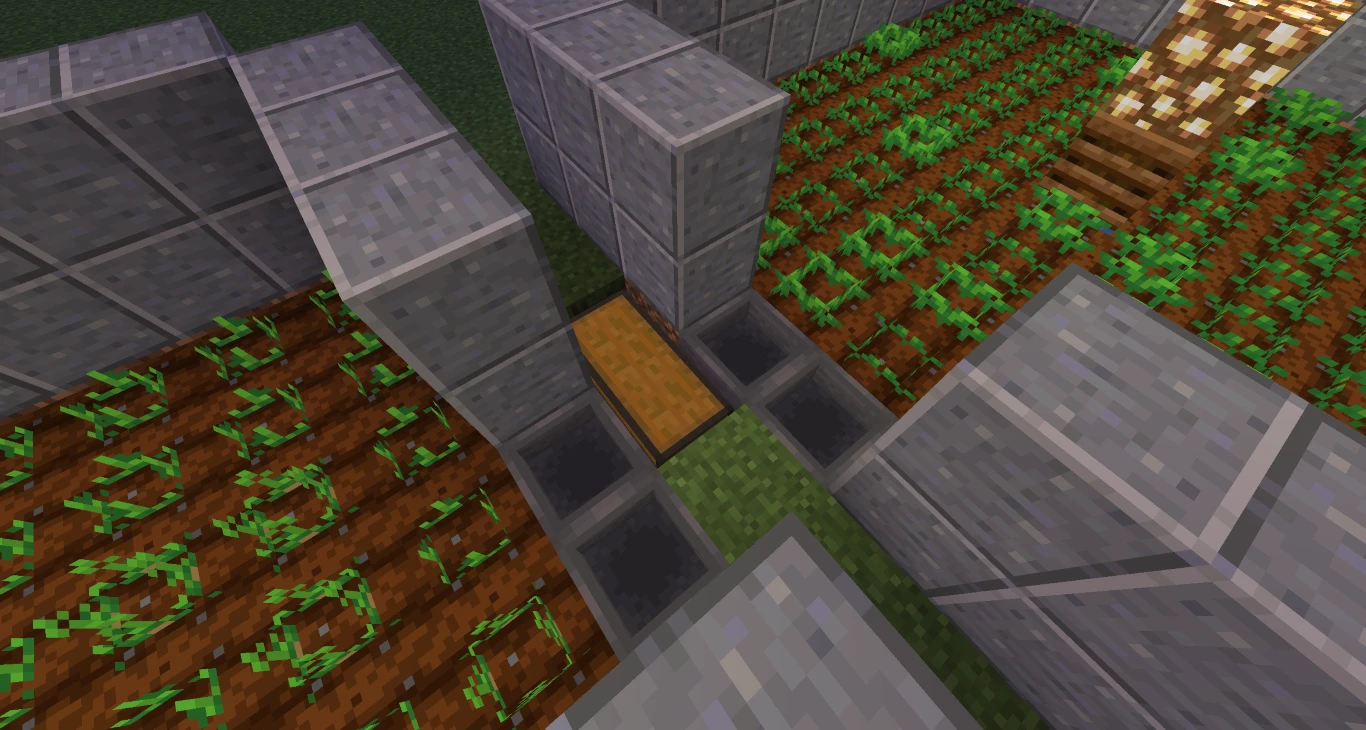 Minecraft Automatic Potato and Carrot Farm 4