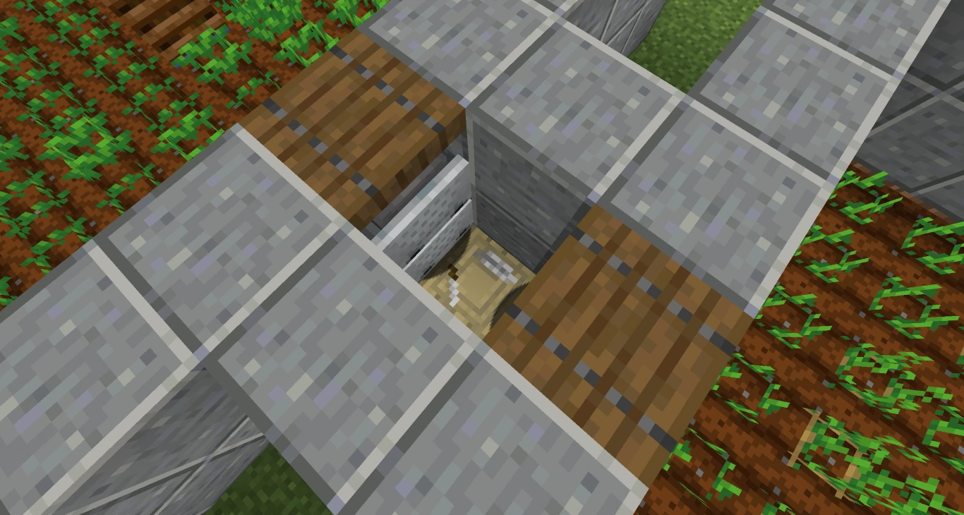 Minecraft Automatic Potato and Carrot Farm 6