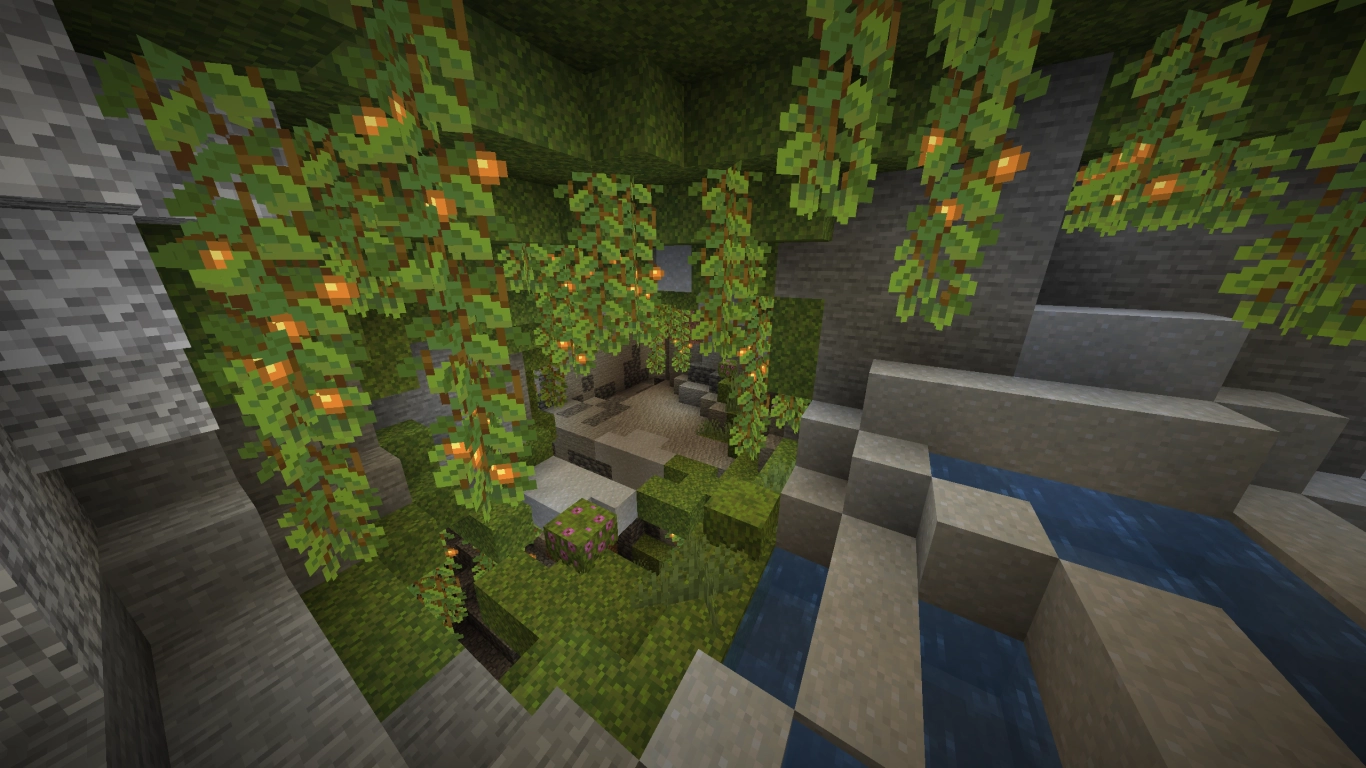 Find lush caves in Minecraft for moss
