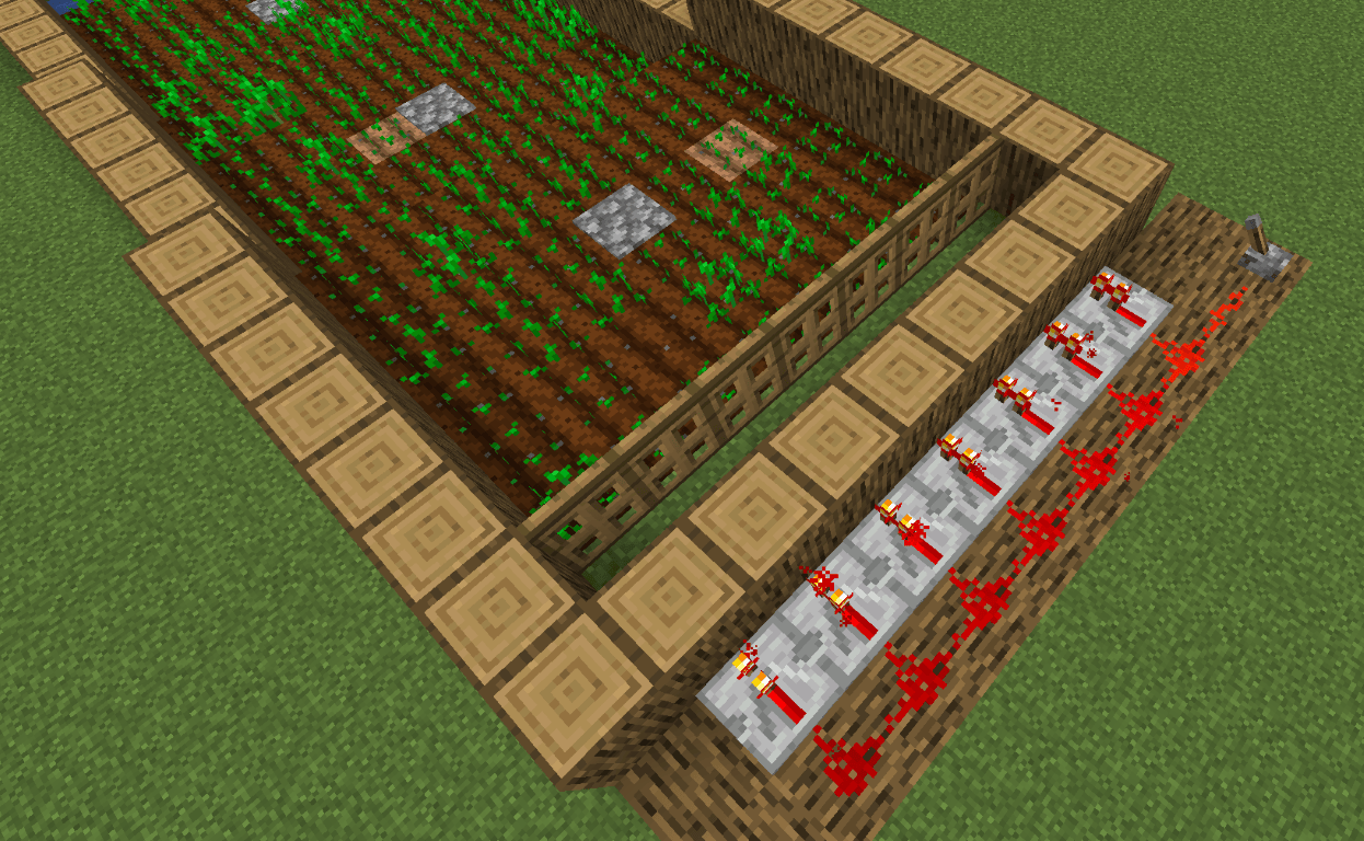 Minecraft Field with Redstone