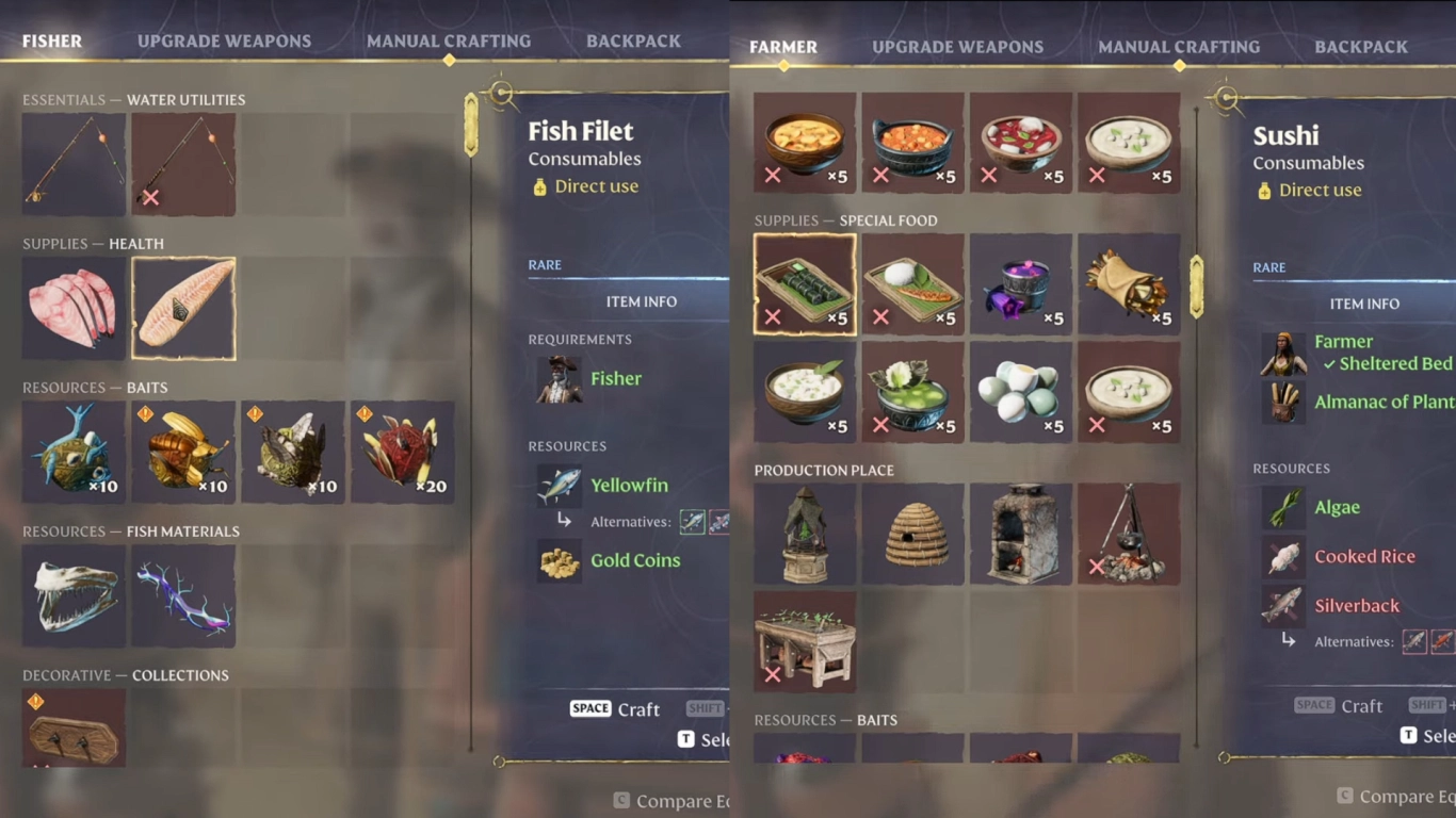 Benefits and rewards of fishing in Enshrouded