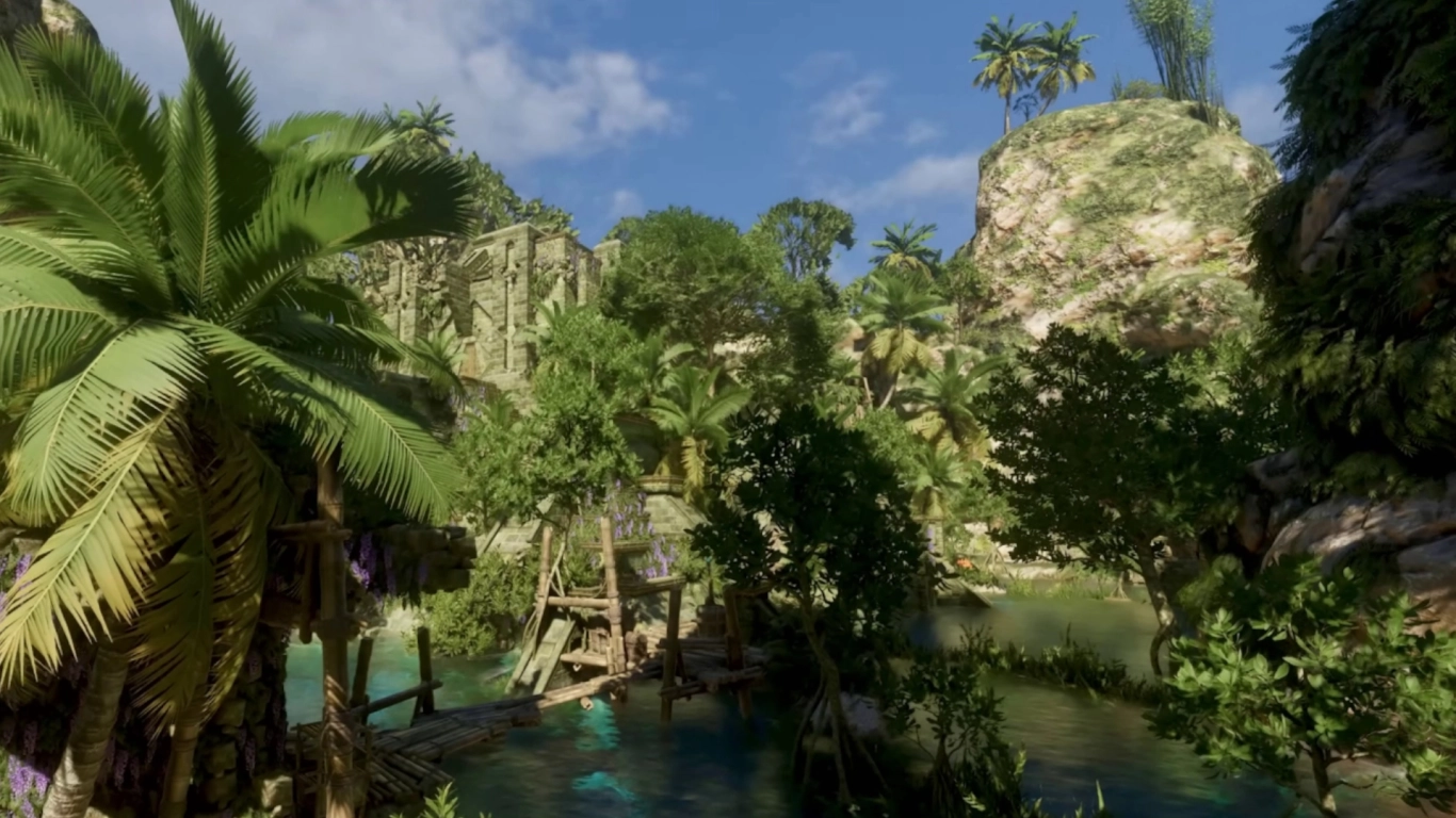 Enshrouded Veilwater Basin tropical water biome fishing Draks