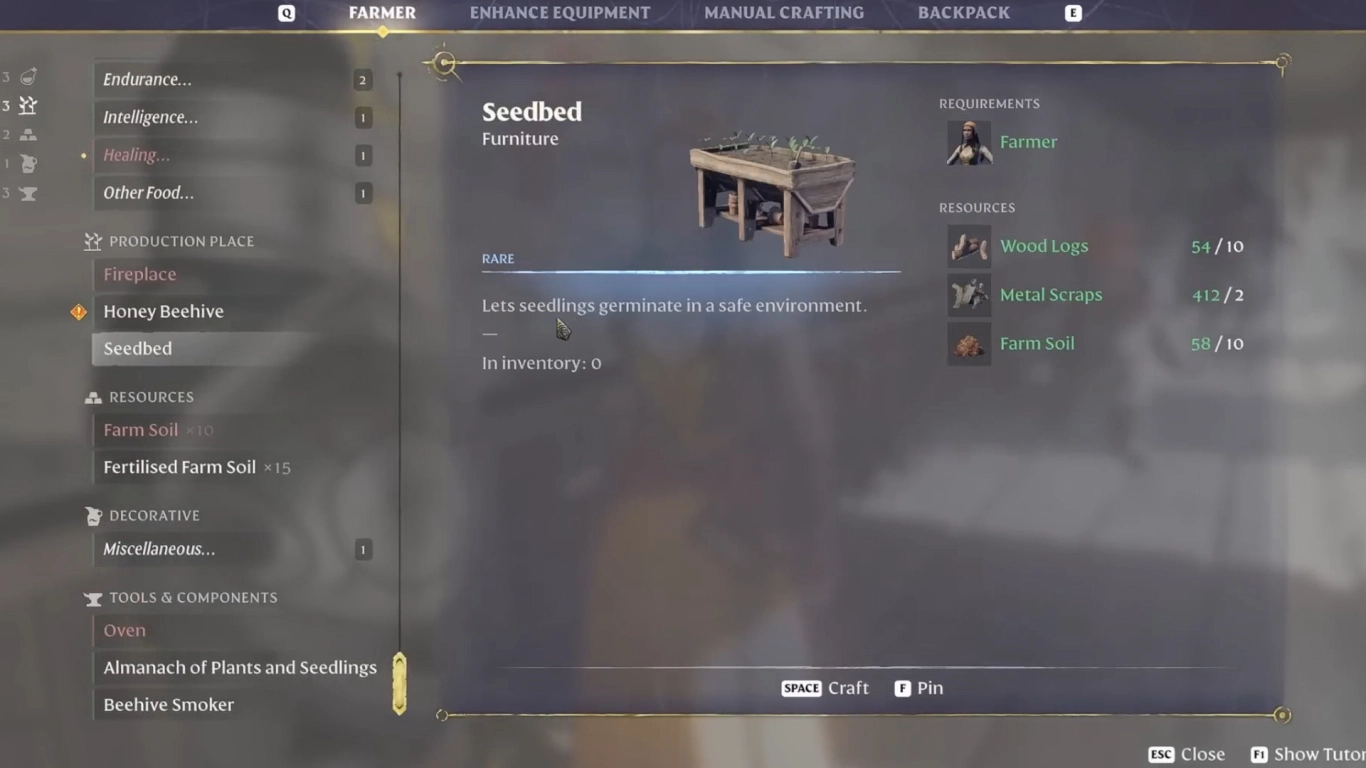 Enshrouded farming: find the Farmer and start growing