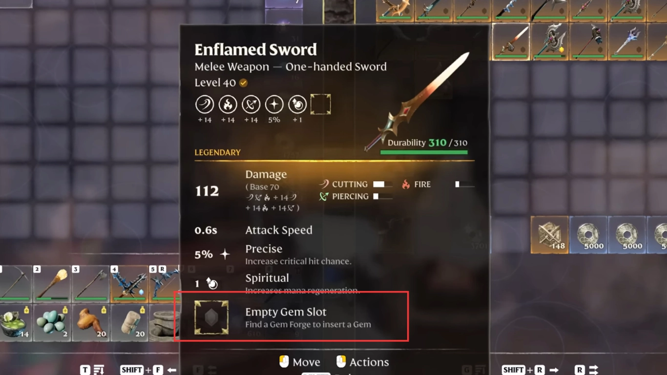 Overview of gems in Enshrouded and what their effects do