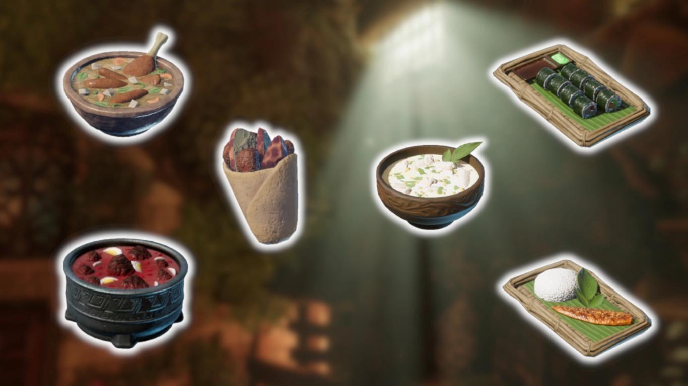 Enshrouded ingredient and food categories at a glance