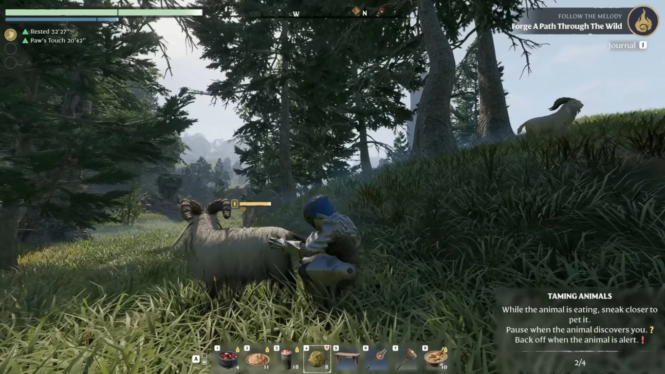 How-to: Tame animals in Enshrouded with bait and petting