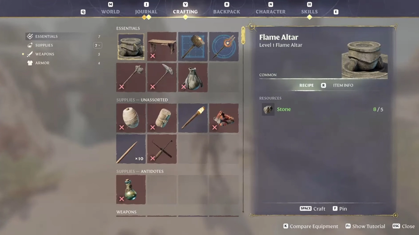 Enshrouded Flame Altar fast travel teleport across the map