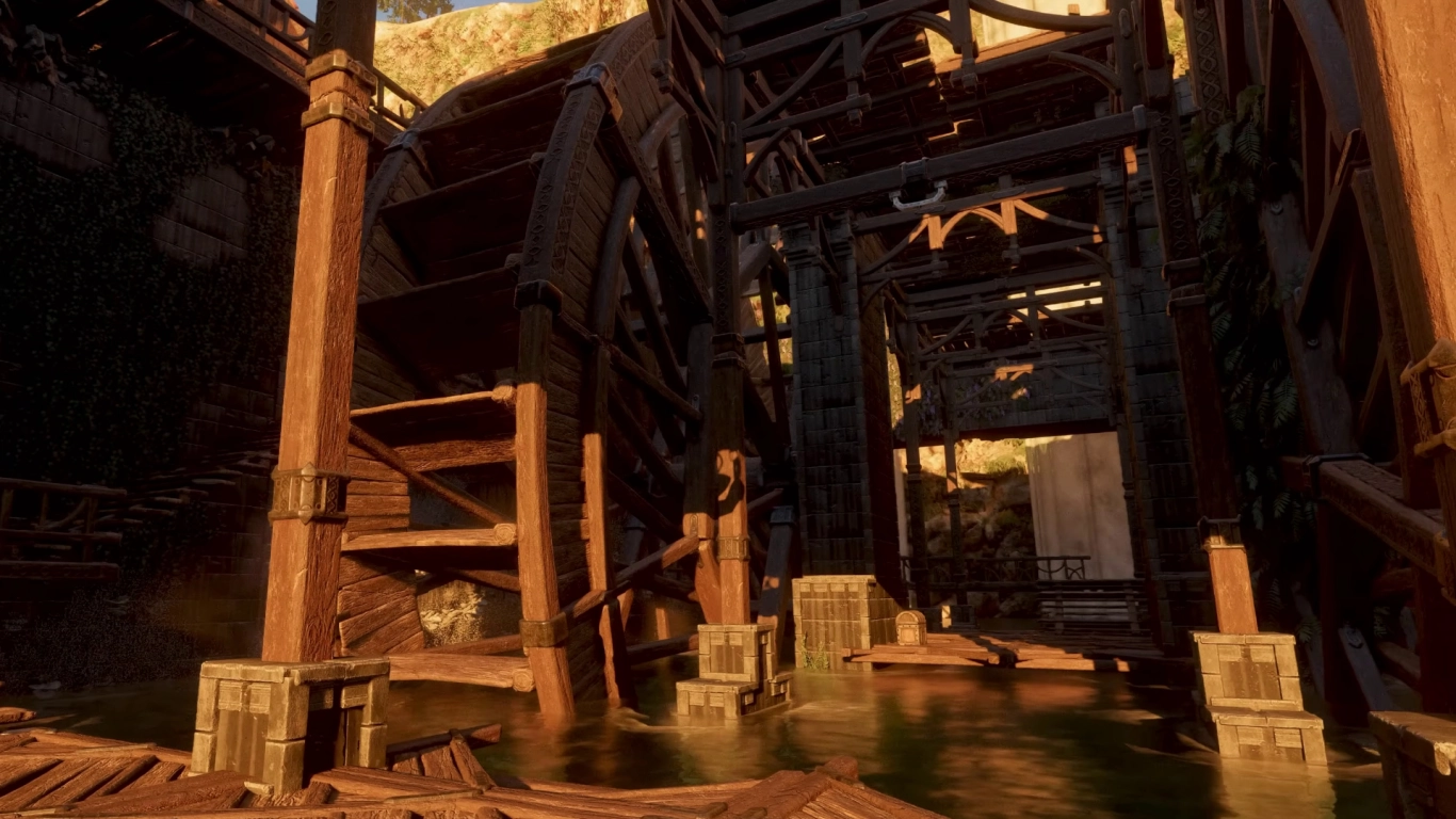 Enshrouded Update 7 water mechanics: swimming, diving, and building