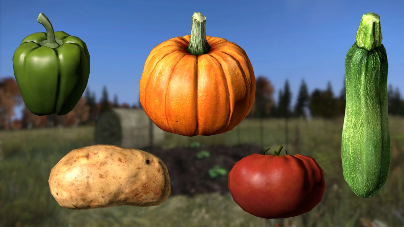 Vegetable varieties in DayZ