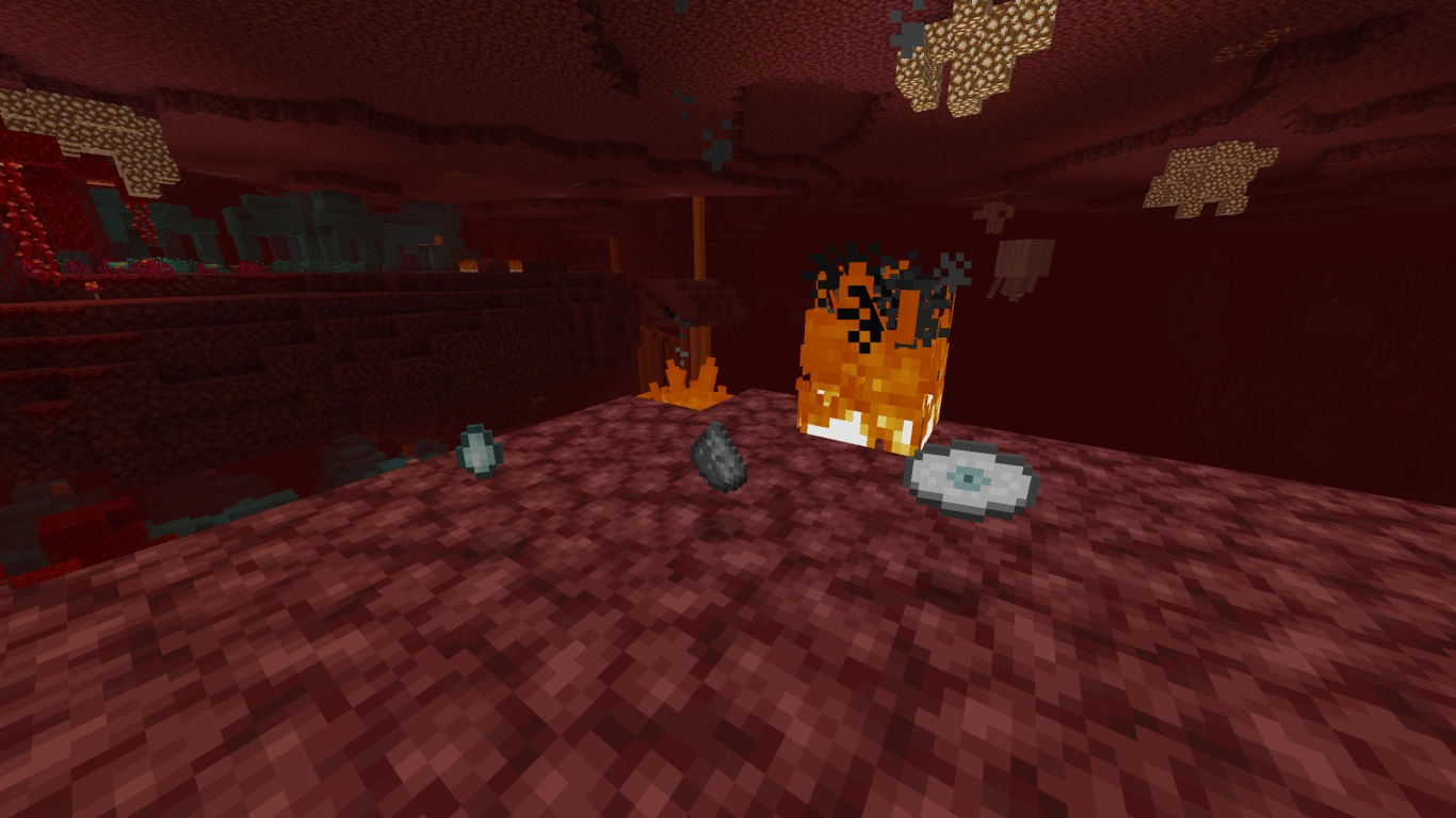 Ghast loot consisting of gunpowder and tears