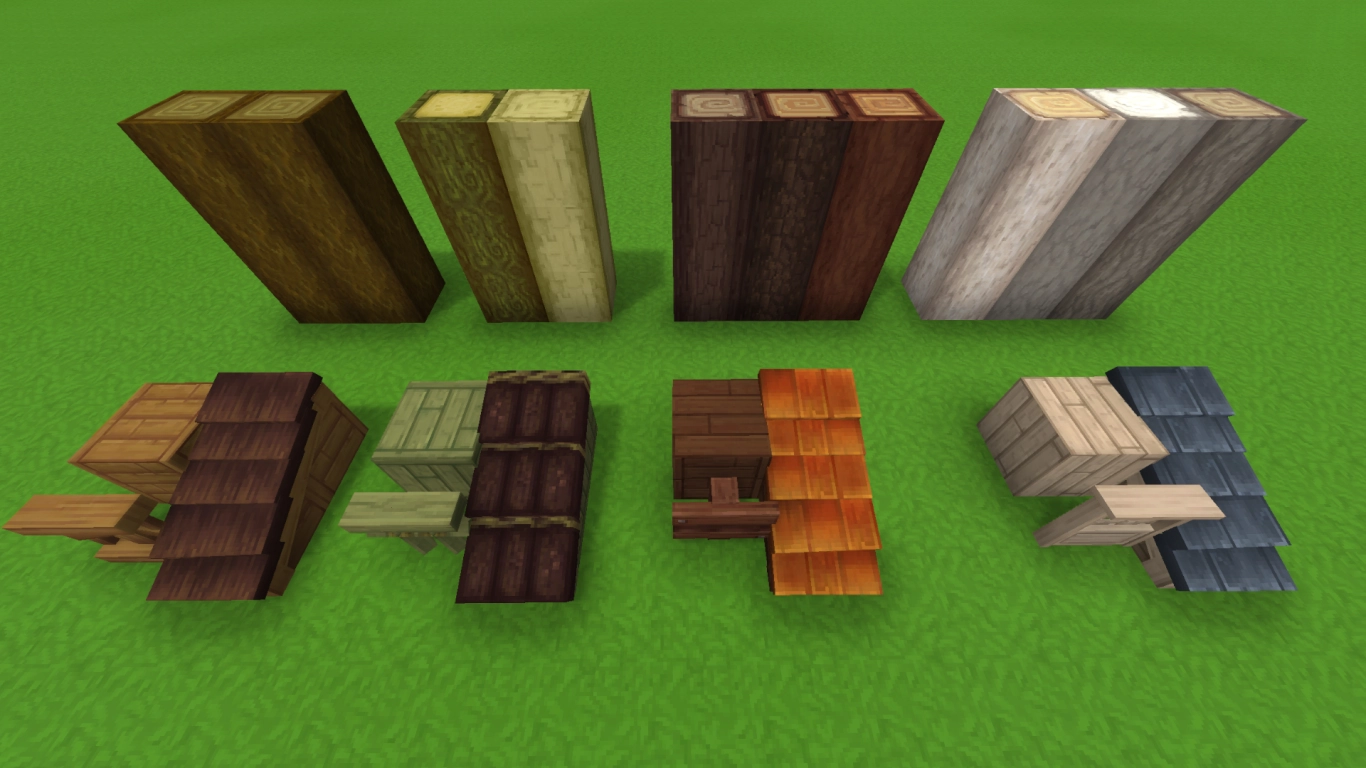 Hytale Goldenwood and Greenwood trees in desert and jungle