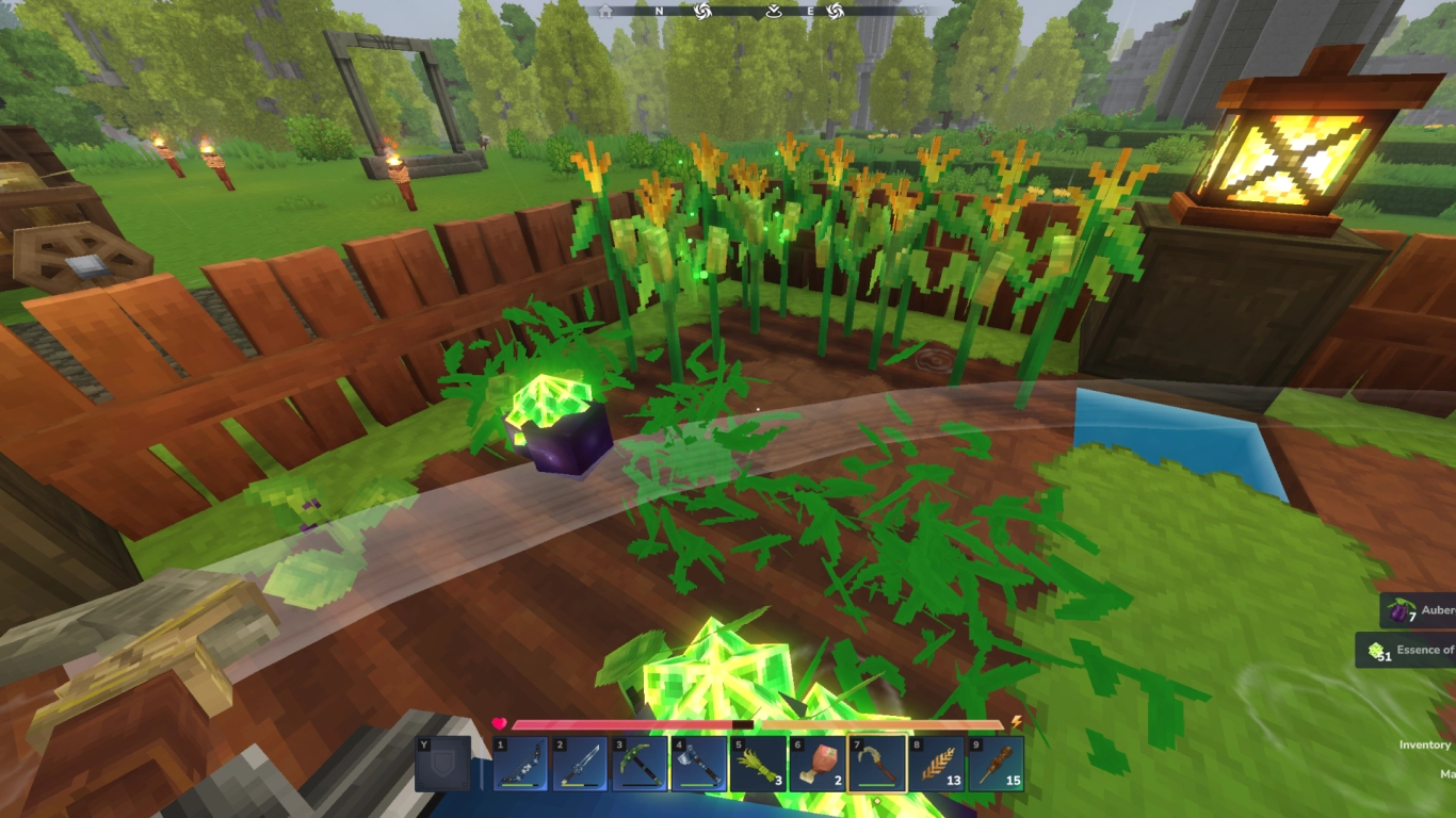 Hytale sickle for harvesting large fields quickly