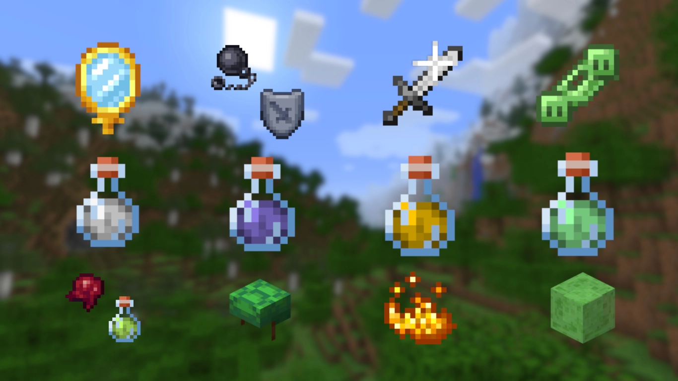 Minecraft Lingering Potion of Harming as a damage cloud in combat