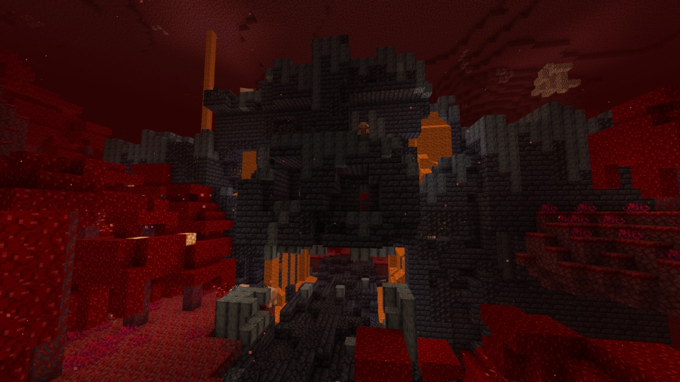 Minecraft starting in the Nether with Piglins, bastions, and biomes