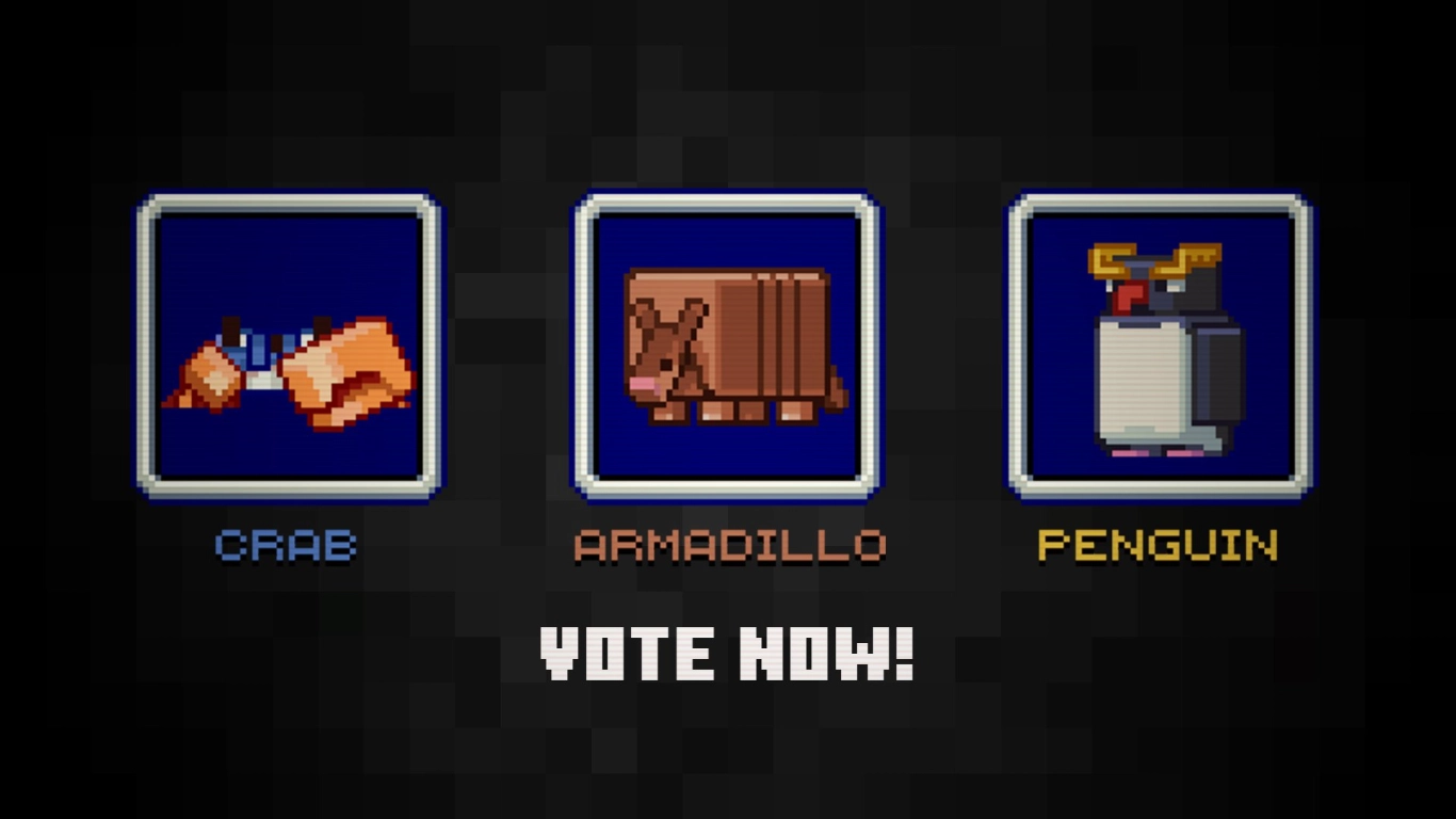 Minecraft 2023 Mob Vote – Armadillo wins ahead of Penguin and Crab