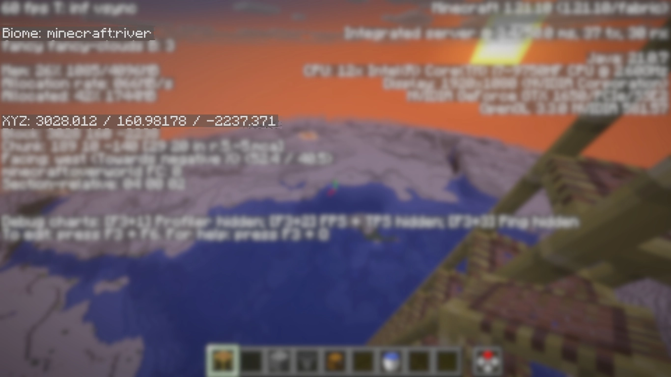 Location for Drowned farm in river biome and build height Y160