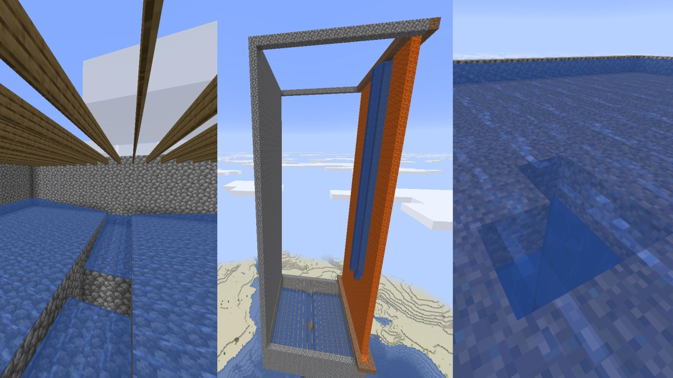 Water tank with signs and water filling for Drowned