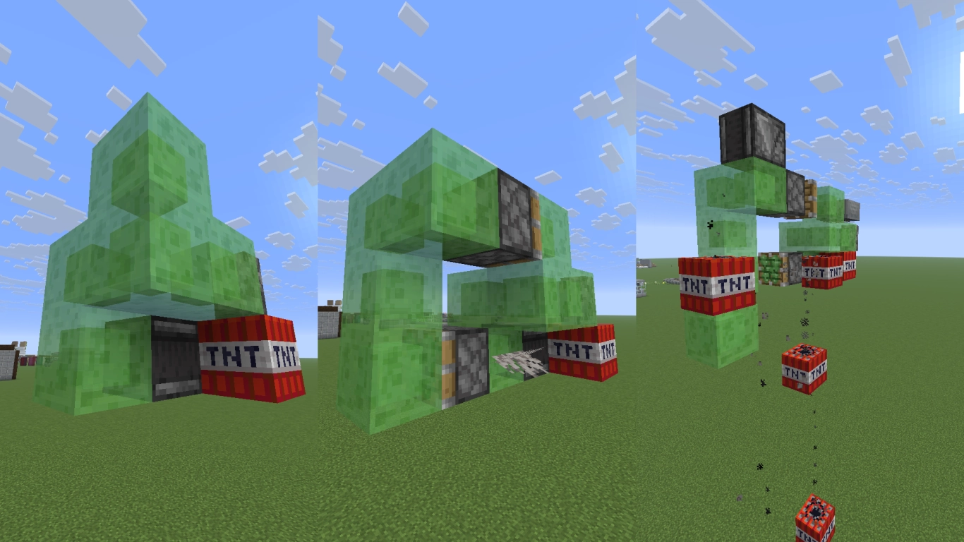 TNT flying machine with duping setup for terraforming