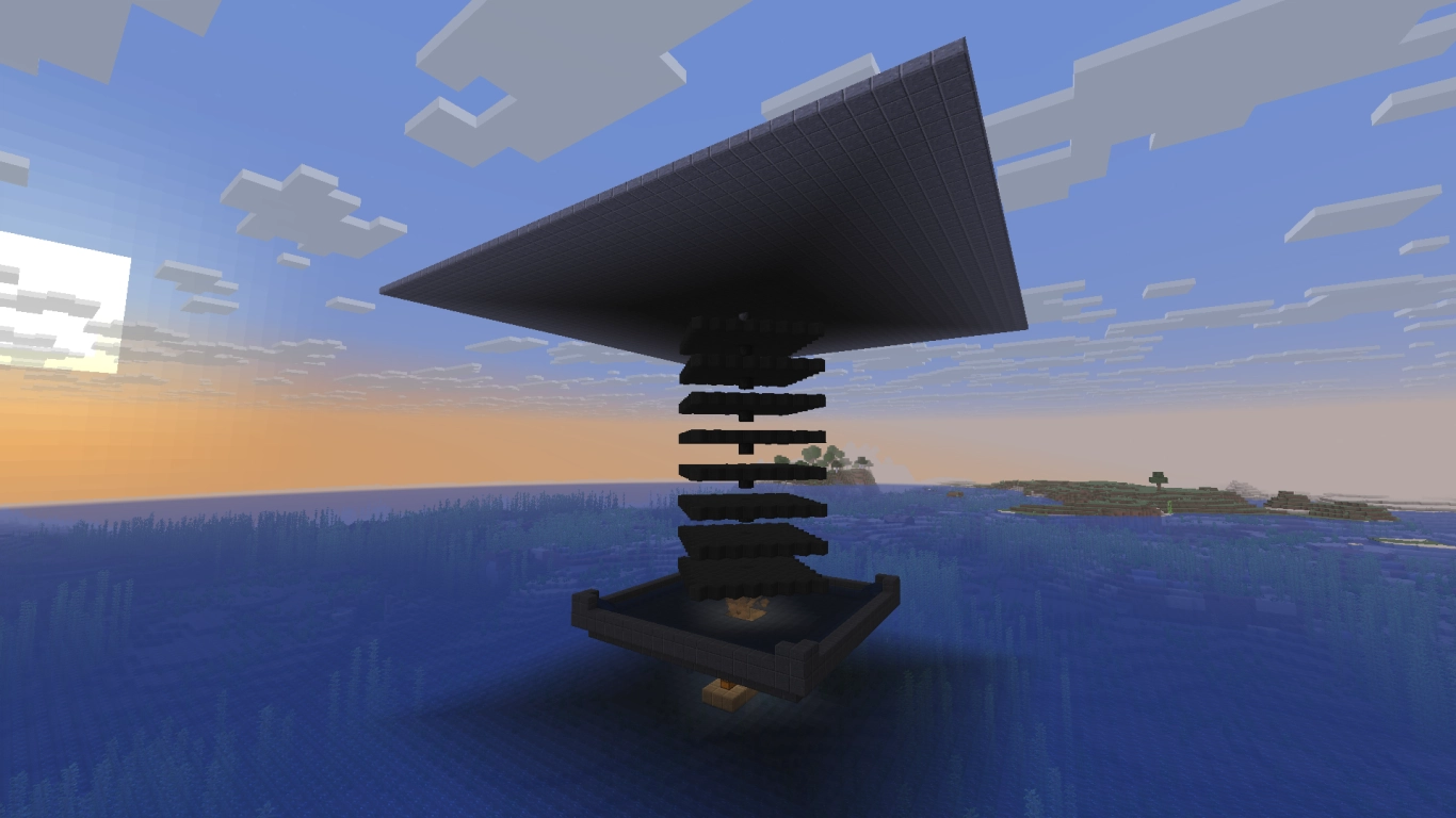 Finished mob farm with roof works during day and night