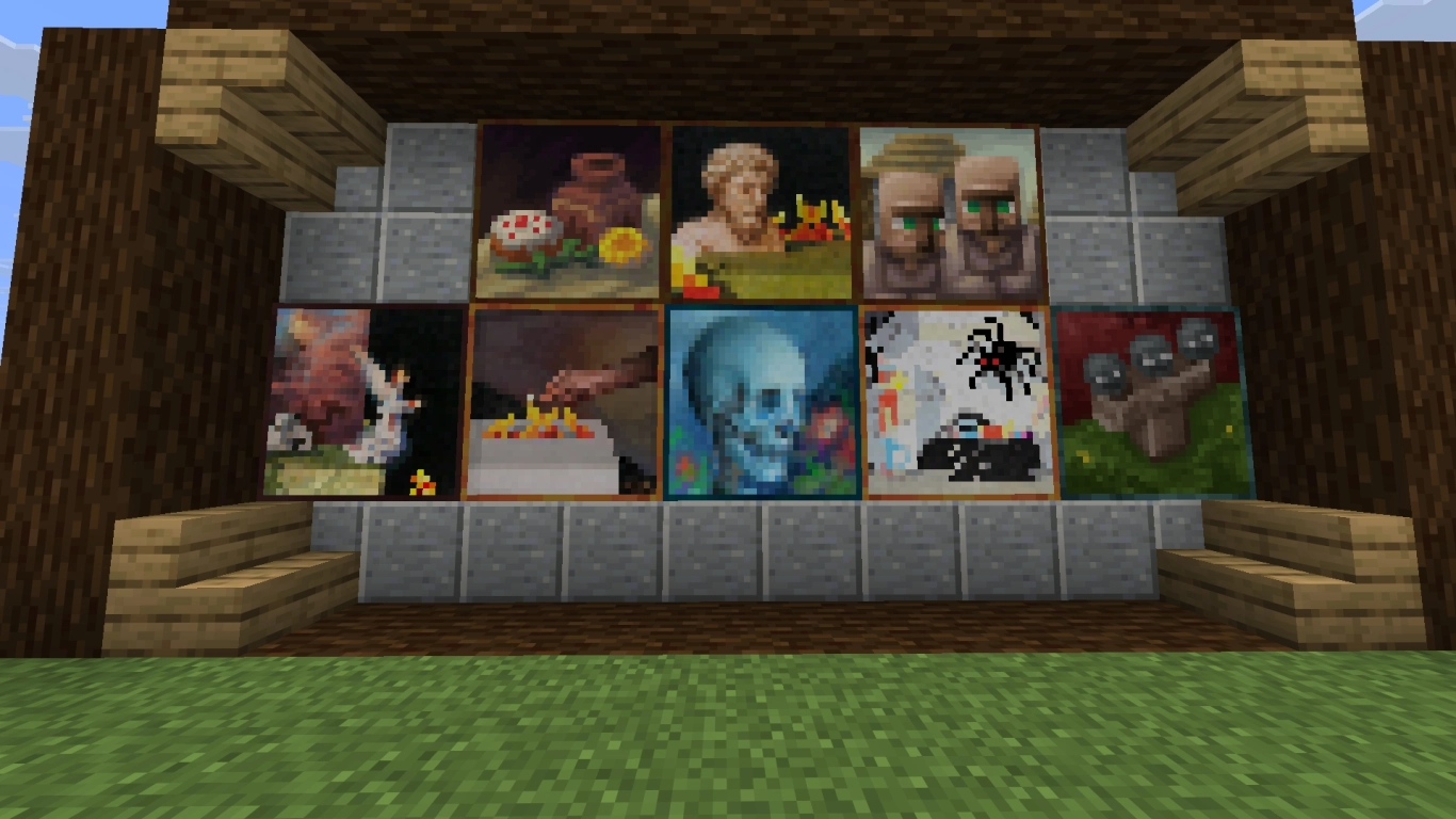 2x1 Minecraft paintings list and meanings