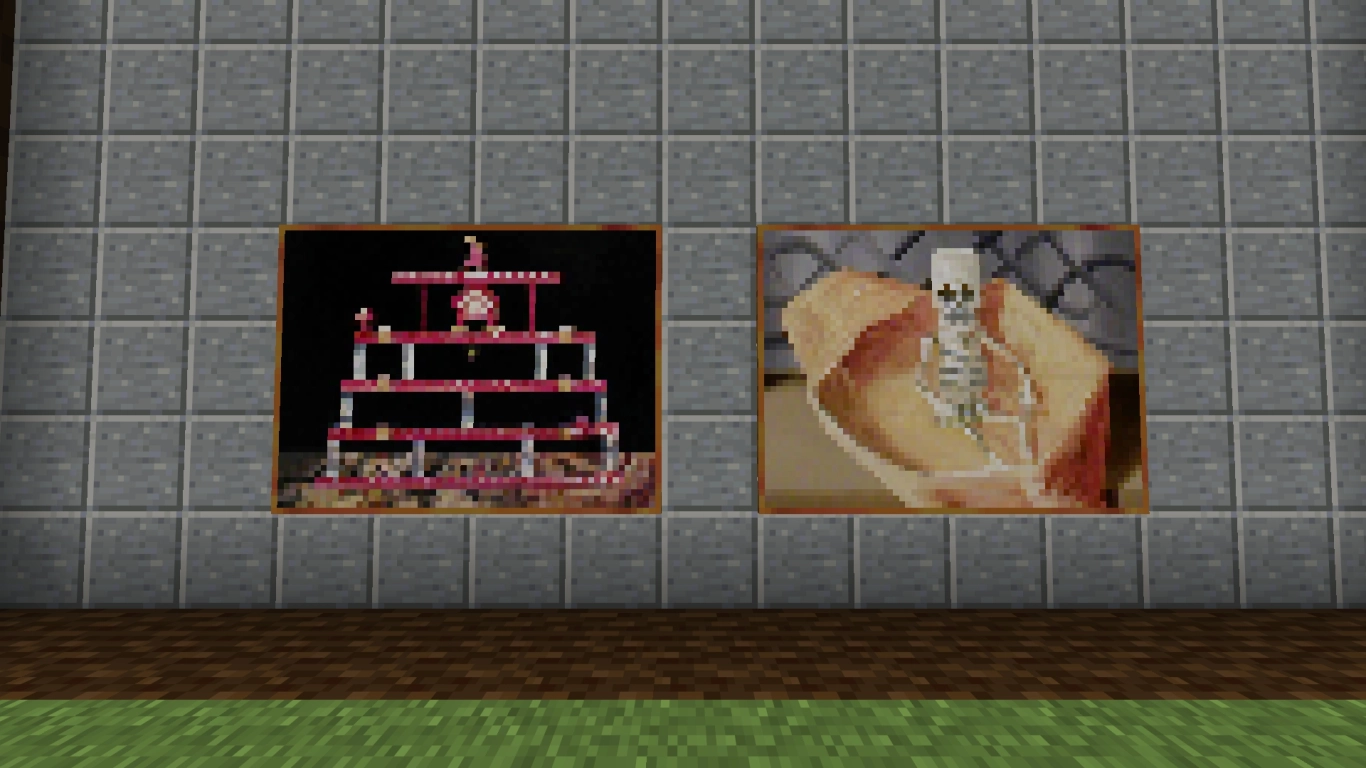 4x2 Minecraft paintings list and meanings