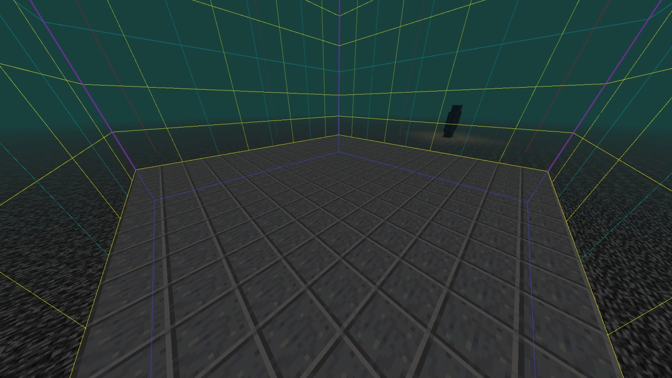 Show chunk borders and lay out a platform on the Nether roof