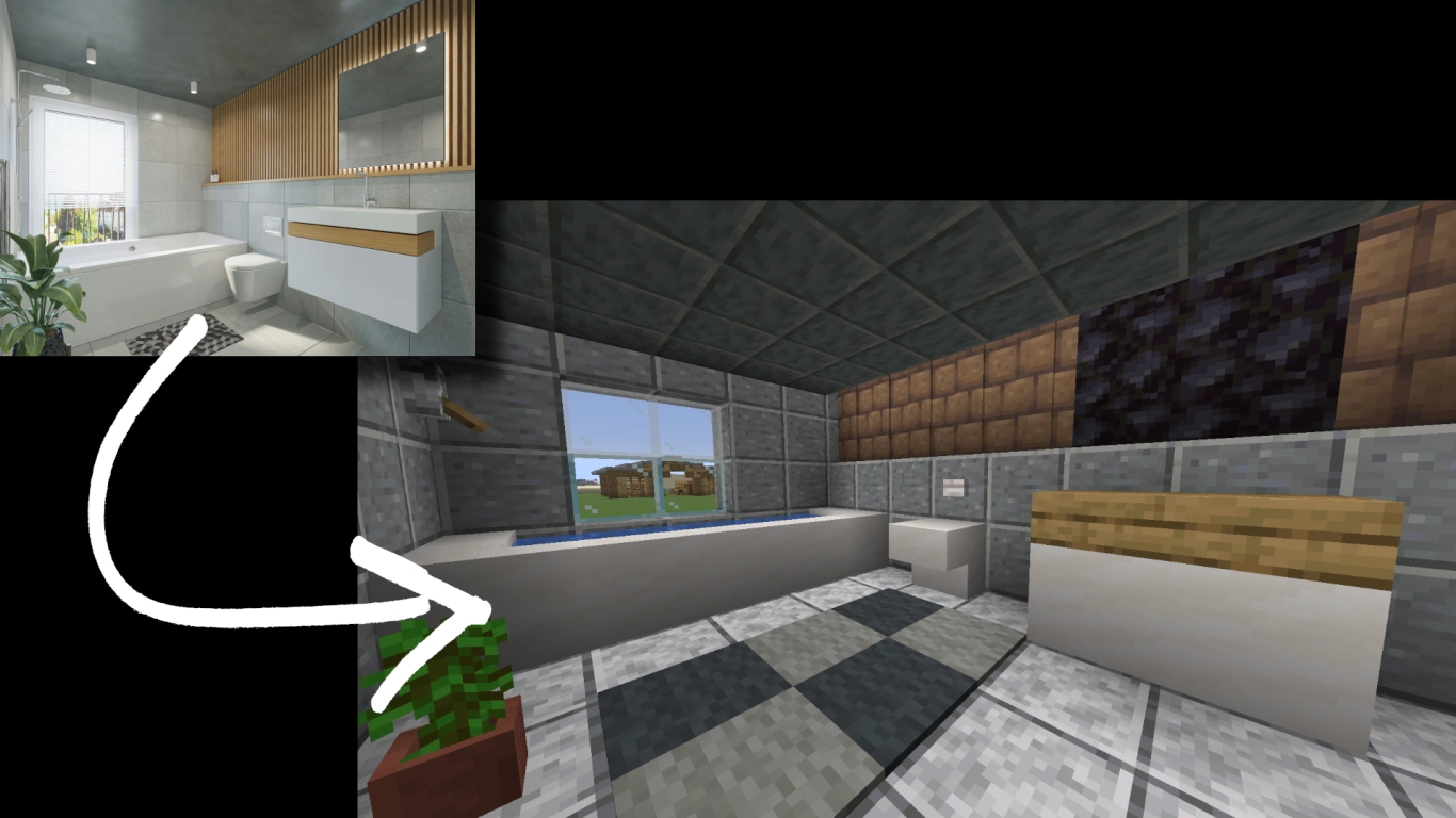 Use inspiration from the real world and other media for Minecraft interior design