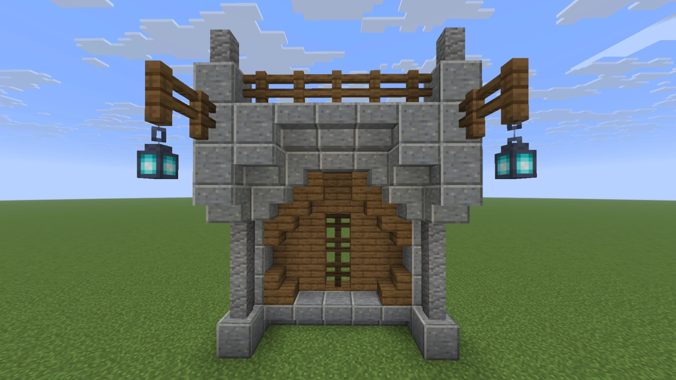 Decorative Minecraft wall that matches the biome’s colors