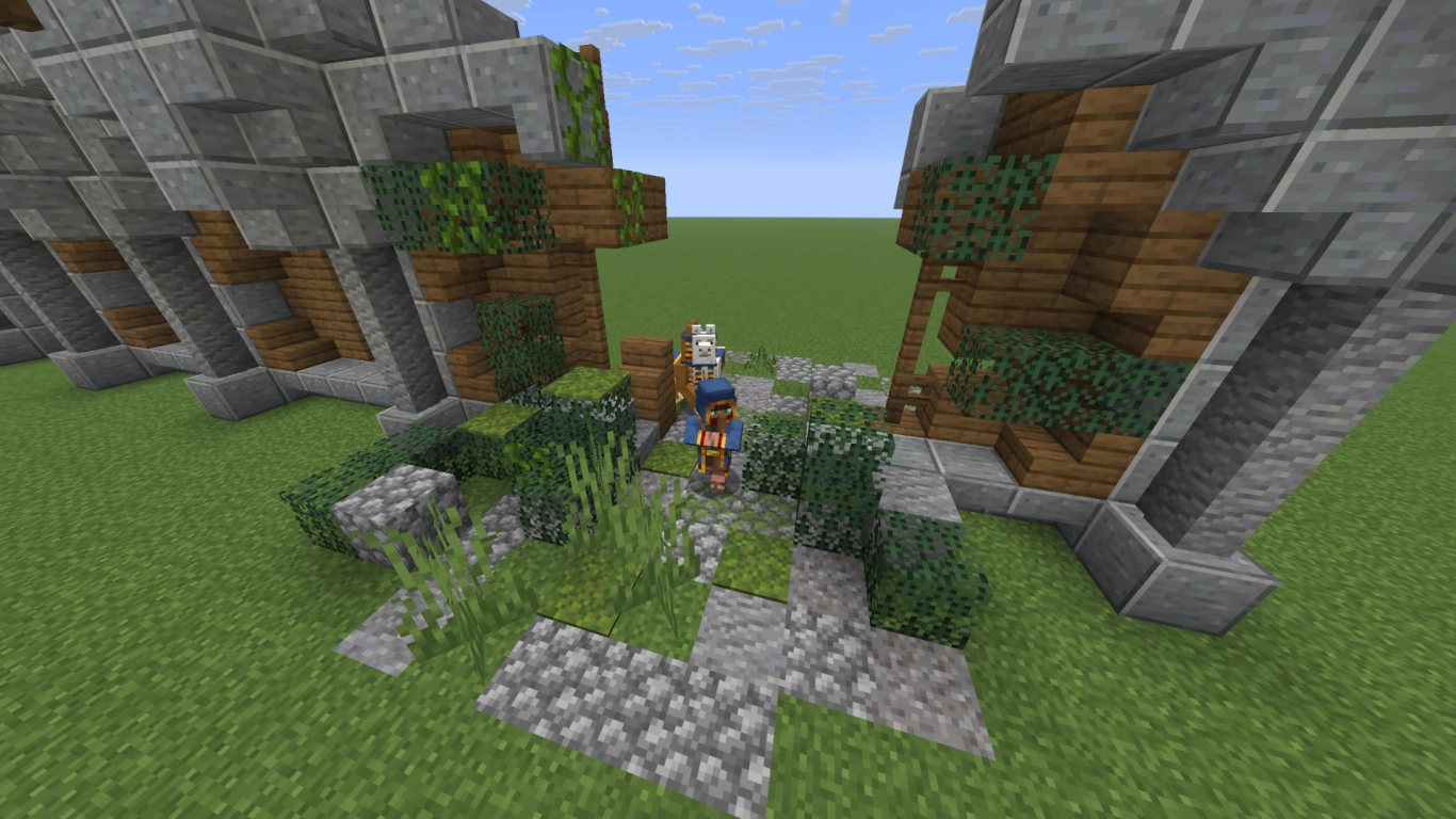 Repeatable wall segments in Minecraft for fast, consistent building