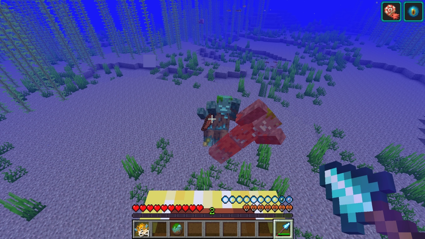 Underwater combat with spear and nautilus