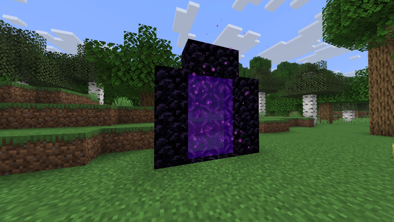 Build a Minecraft Nether portal with obsidian and flint and steel