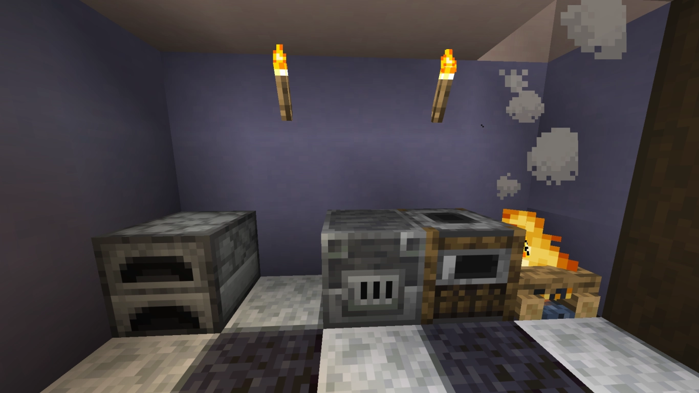 Minecraft campfire, smoker, and blast furnace at a glance