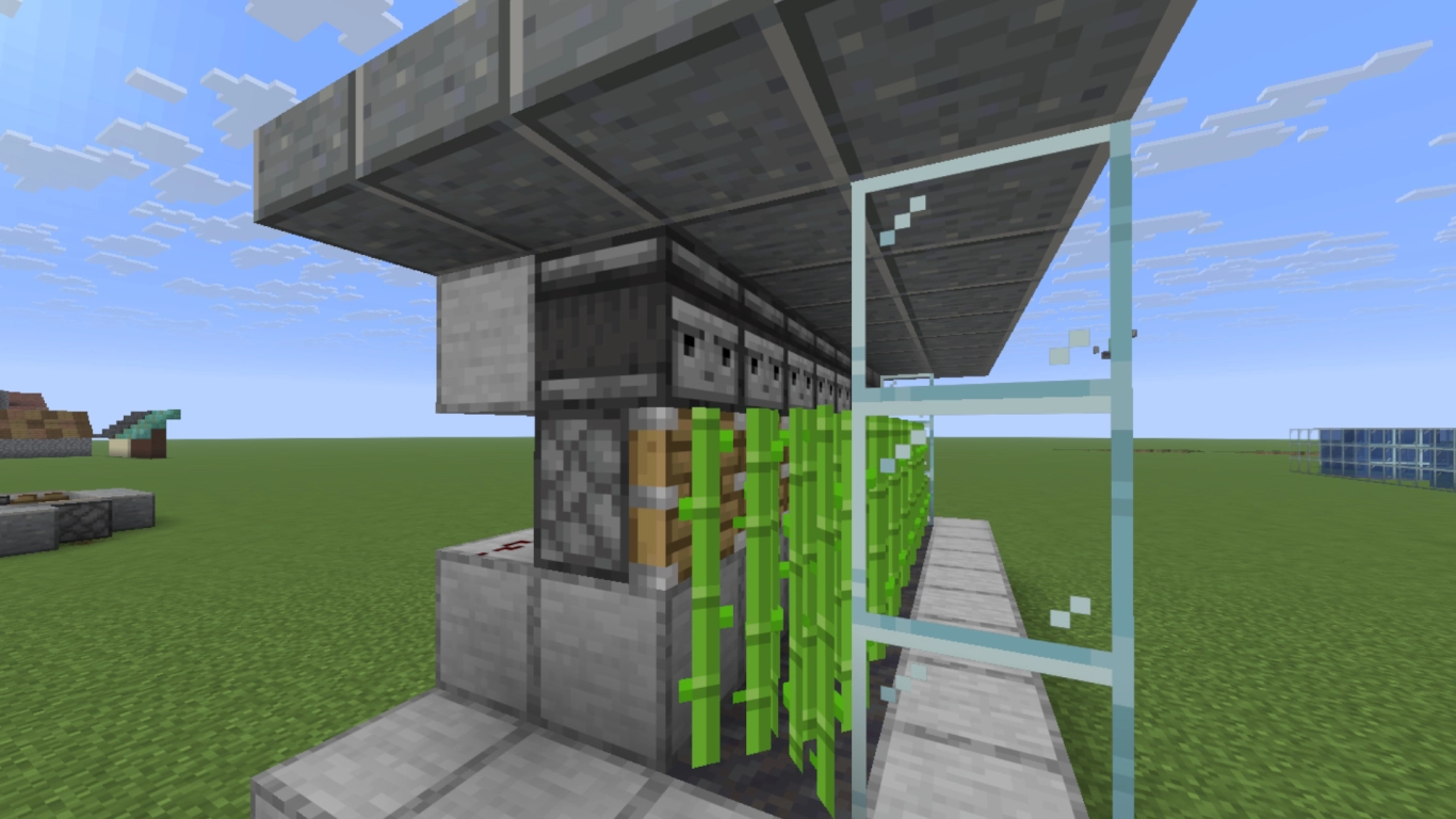 Minecraft observer detects block updates and automates farms
