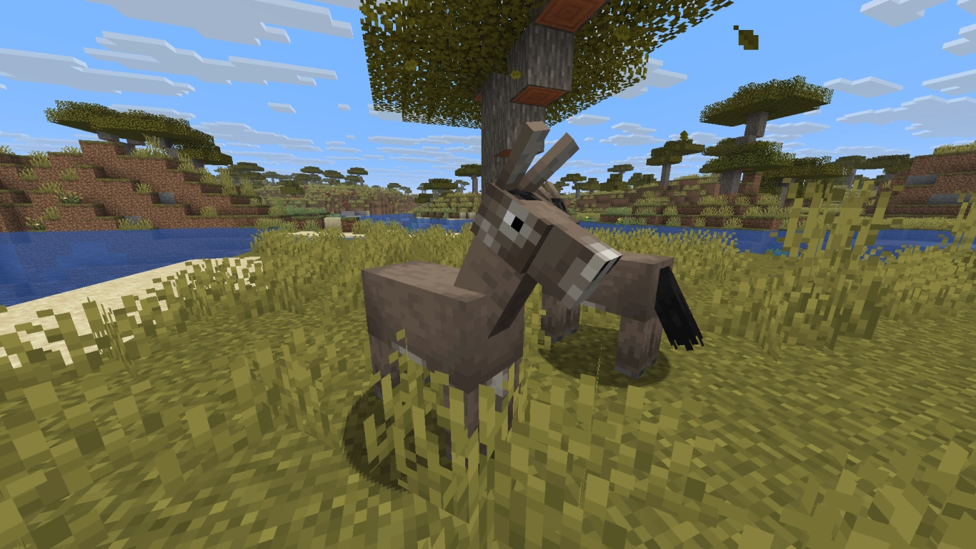 Minecraft donkey with chest as a pack animal