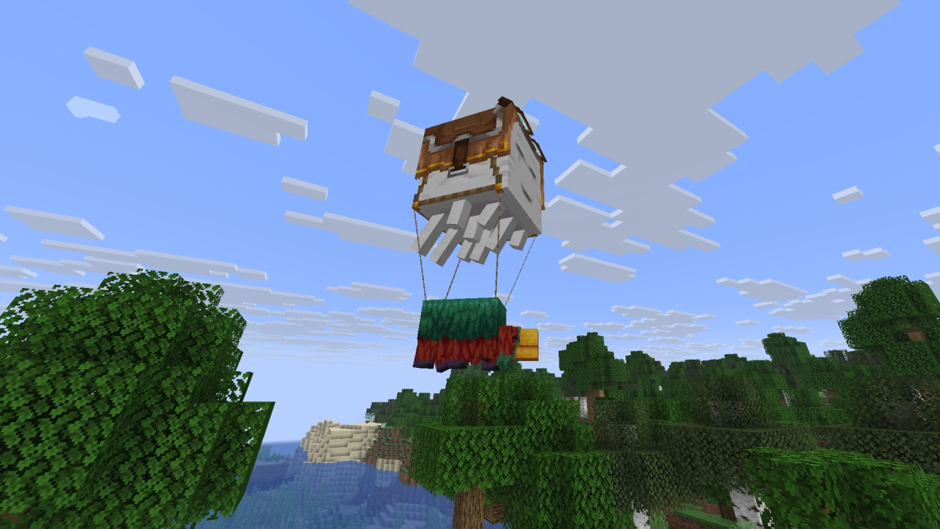 Happy Ghast as a flying mount (Mod/Plugin)