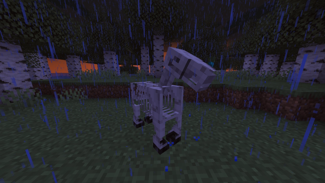 Minecraft skeleton horse from thunderstorm trap