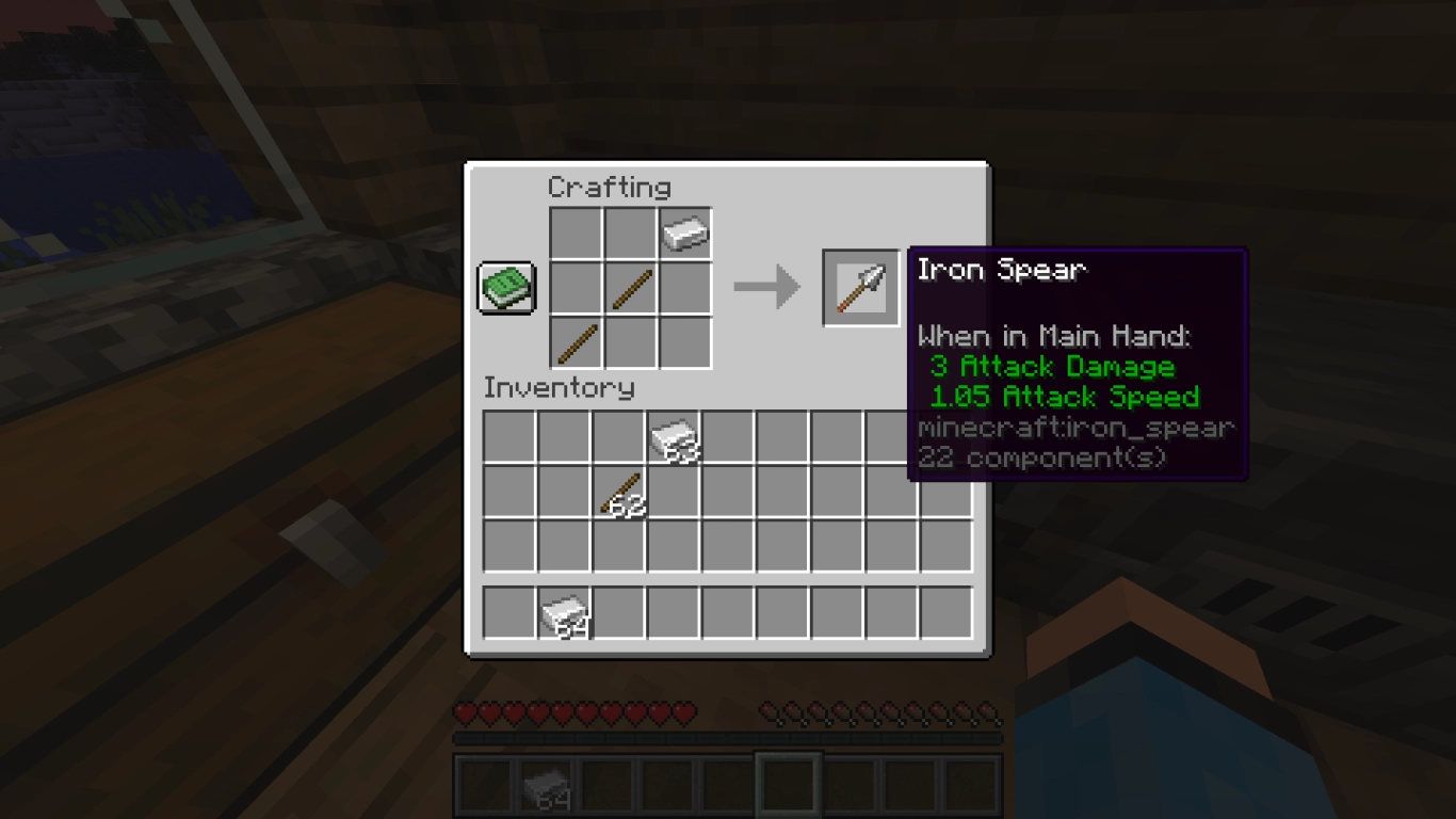 Minecraft spear crafting, drops, and structure locations