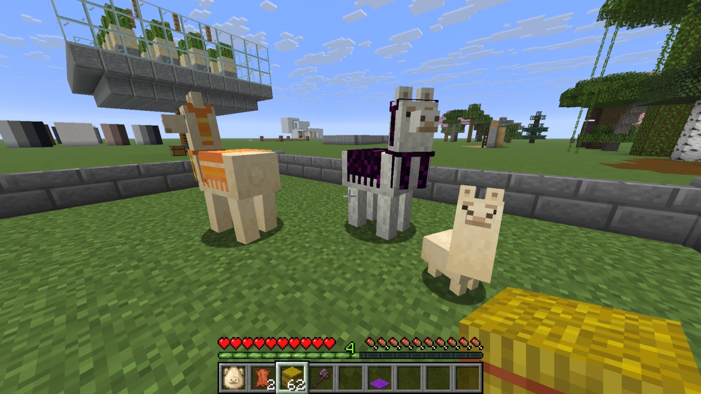 Minecraft mounts: tame and breed horses, donkeys, llamas, camels, and striders