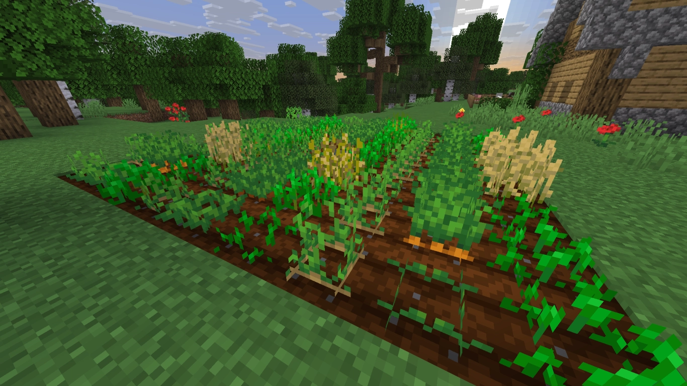 Minecraft farming tip: Make crops grow faster by planting in alternating rows without bone meal
