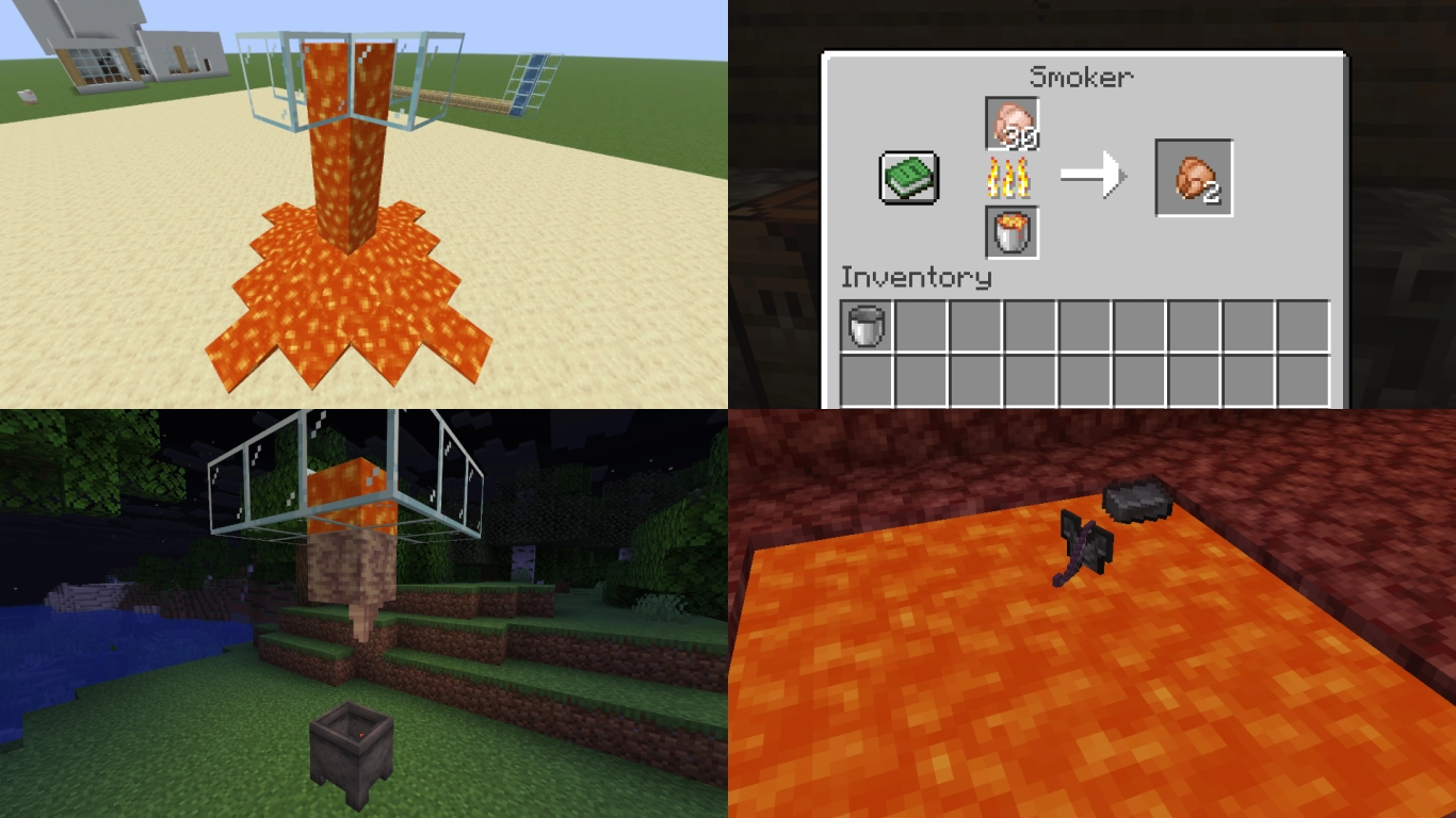 Minecraft lava damage, fire resistance, and Netherite durability