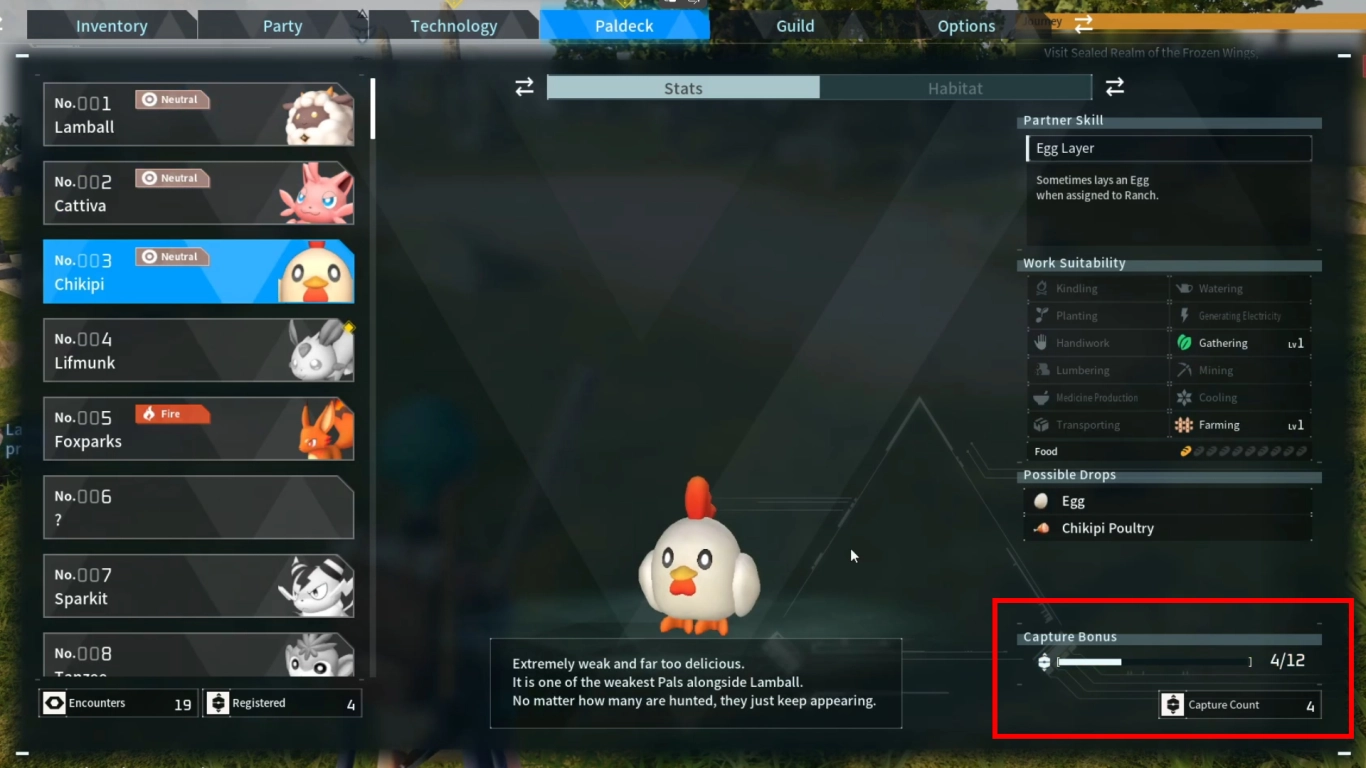 Catch Pals with Pal Spheres to gain XP in Palworld