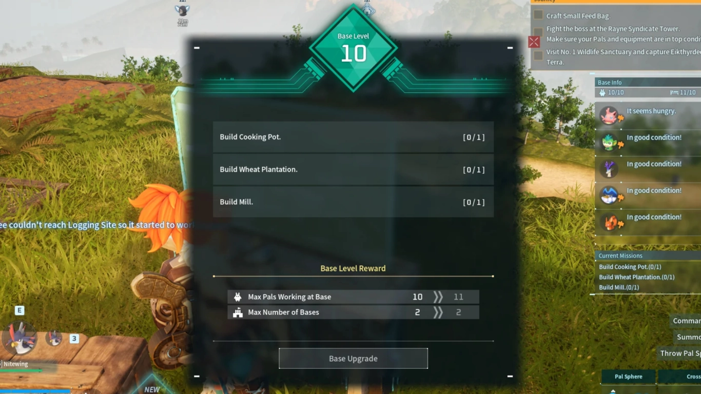 Upgrade the Palbox in Palworld for more bases and Pals