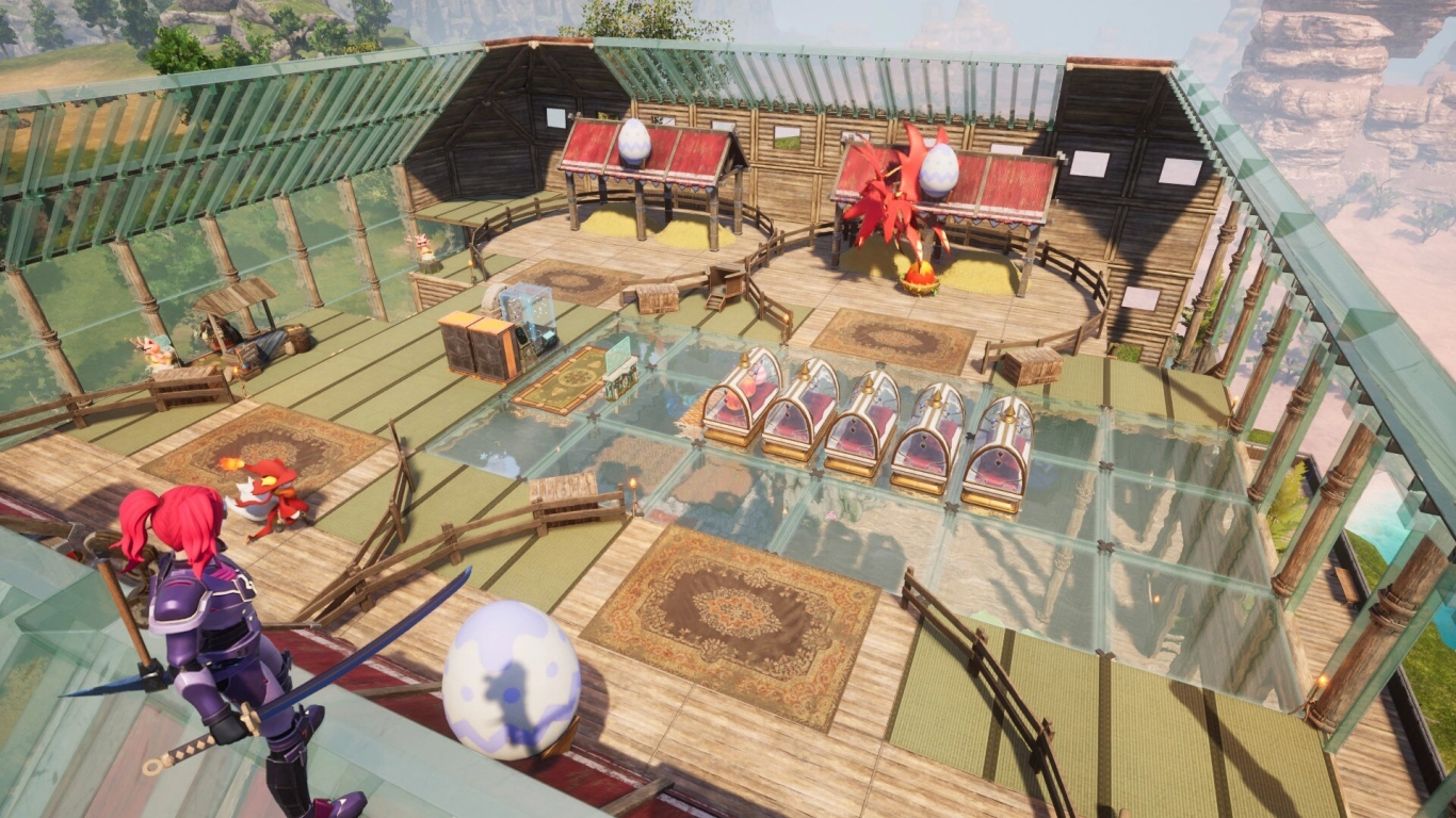 Palworld breeding base with incubators, nursery, and optimal conditions for rare Pals