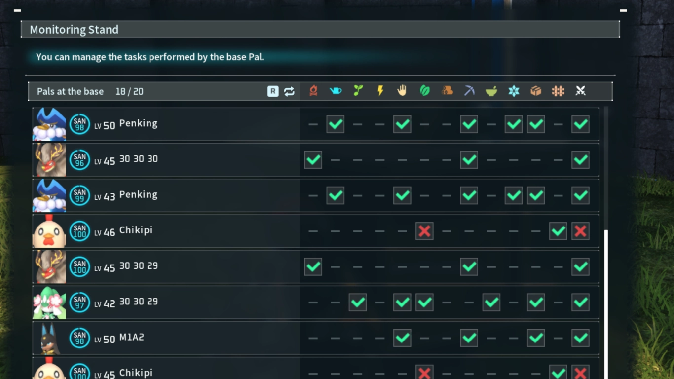 Managing Pals at your Palworld base and assigning tasks