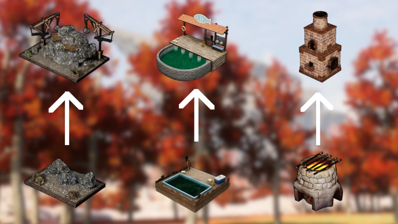 Upgrading Palworld workstations with technology points for faster crafting and production