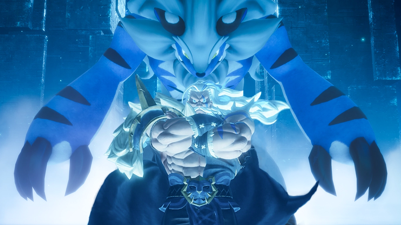 Raid boss Fey King in Palworld Feybreak — epic battle in the ice dungeon